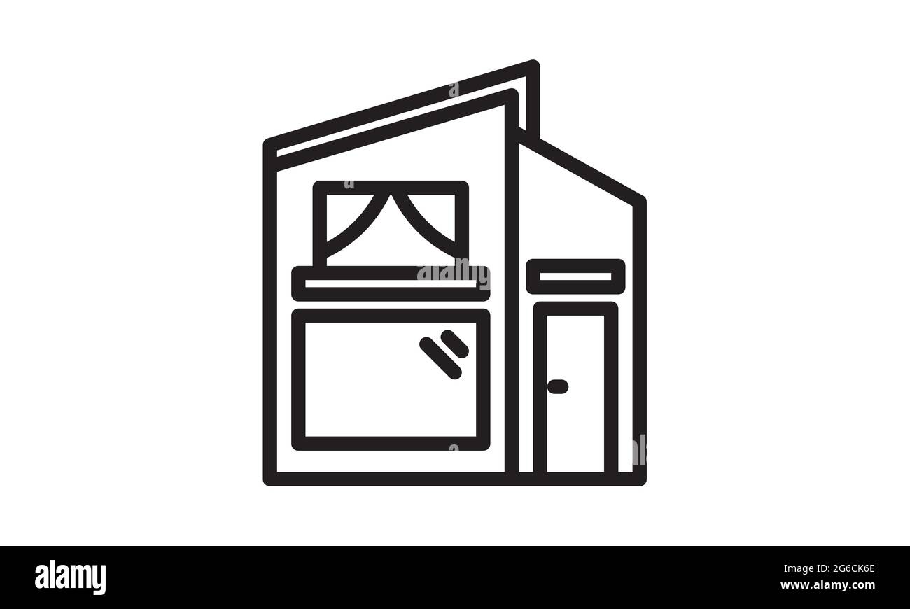 Home building icon on white vector image Stock Vector Image & Art - Alamy
