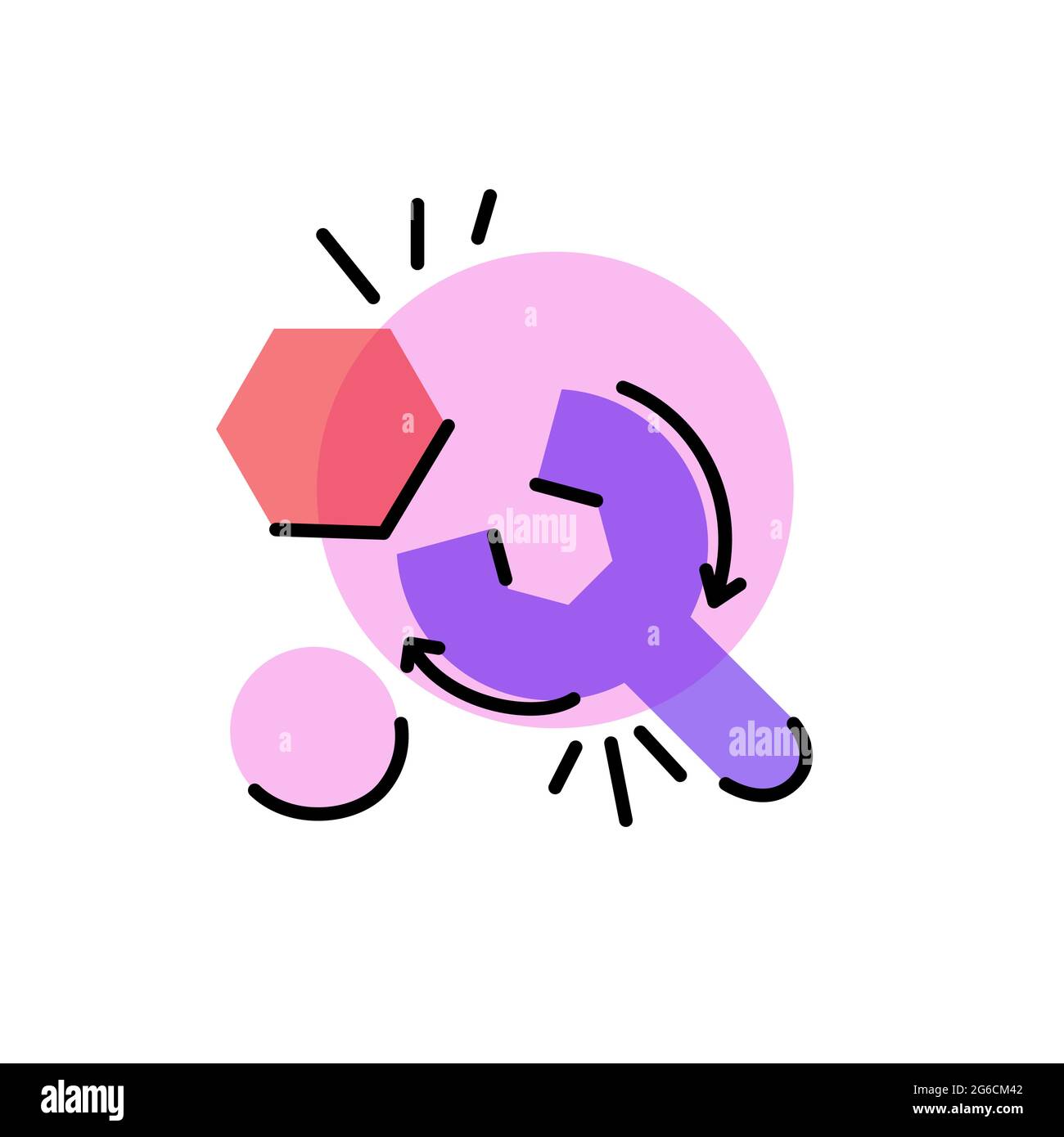 Vector illustration in graphic style. Digital art Stock Vector