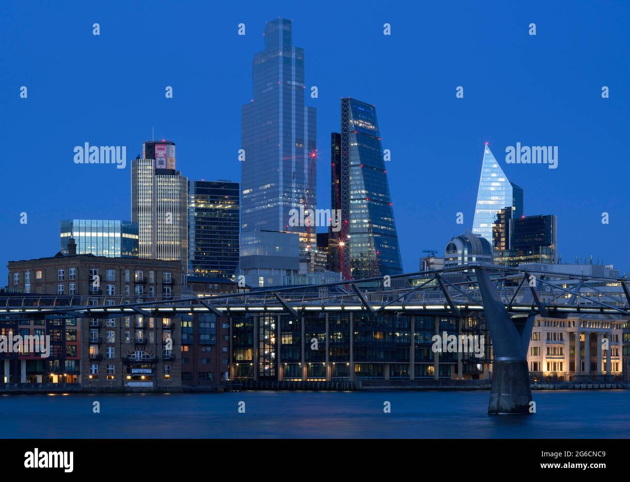 View from Bankside. 22 Bishopsgate, LONDON, United Kingdom. Architect: PLP Architecture, 2020. Stock Photo