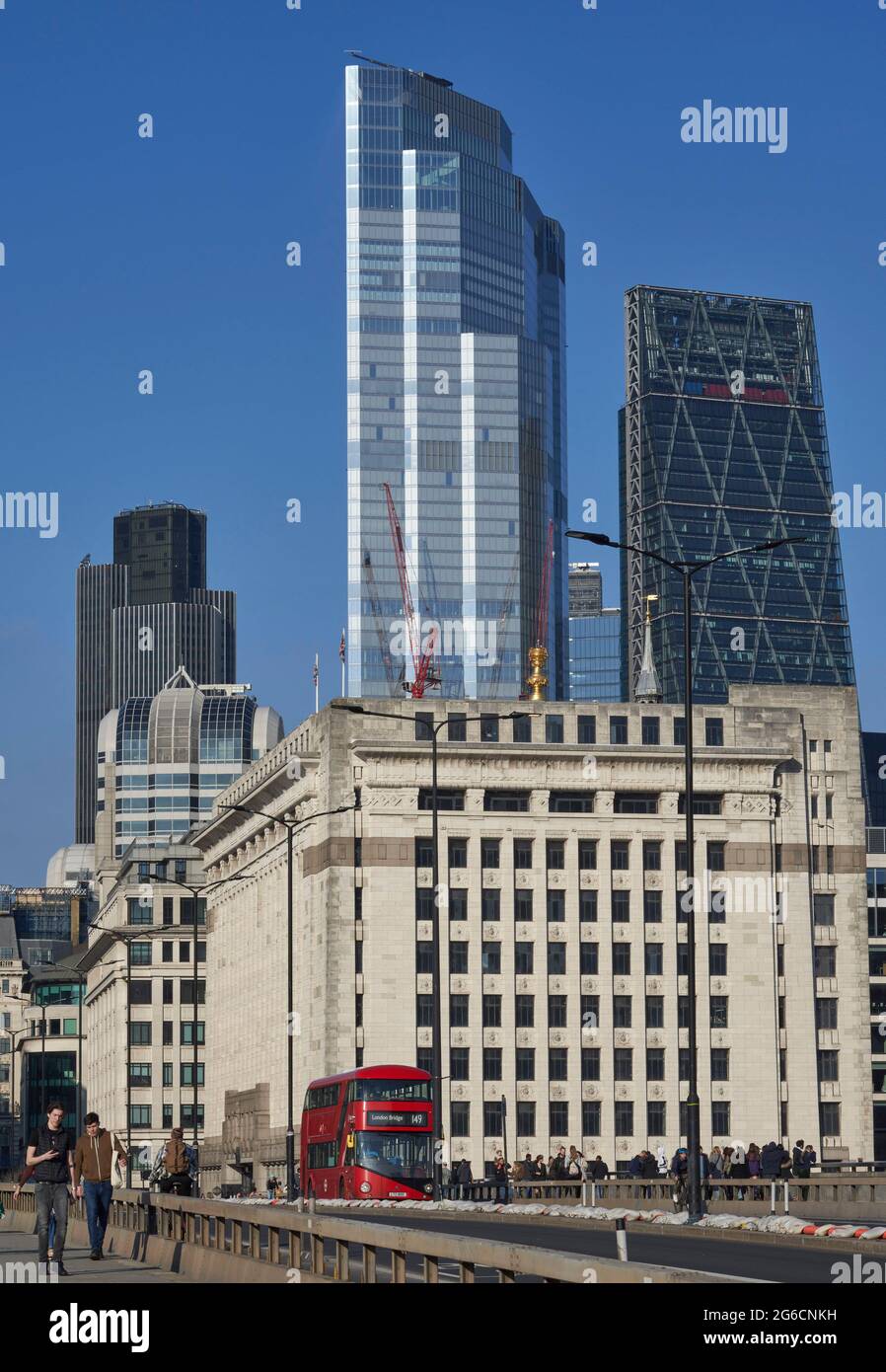 View from London bridge. 22 Bishopsgate, LONDON, United Kingdom. Architect: PLP Architecture, 2020. Stock Photo
