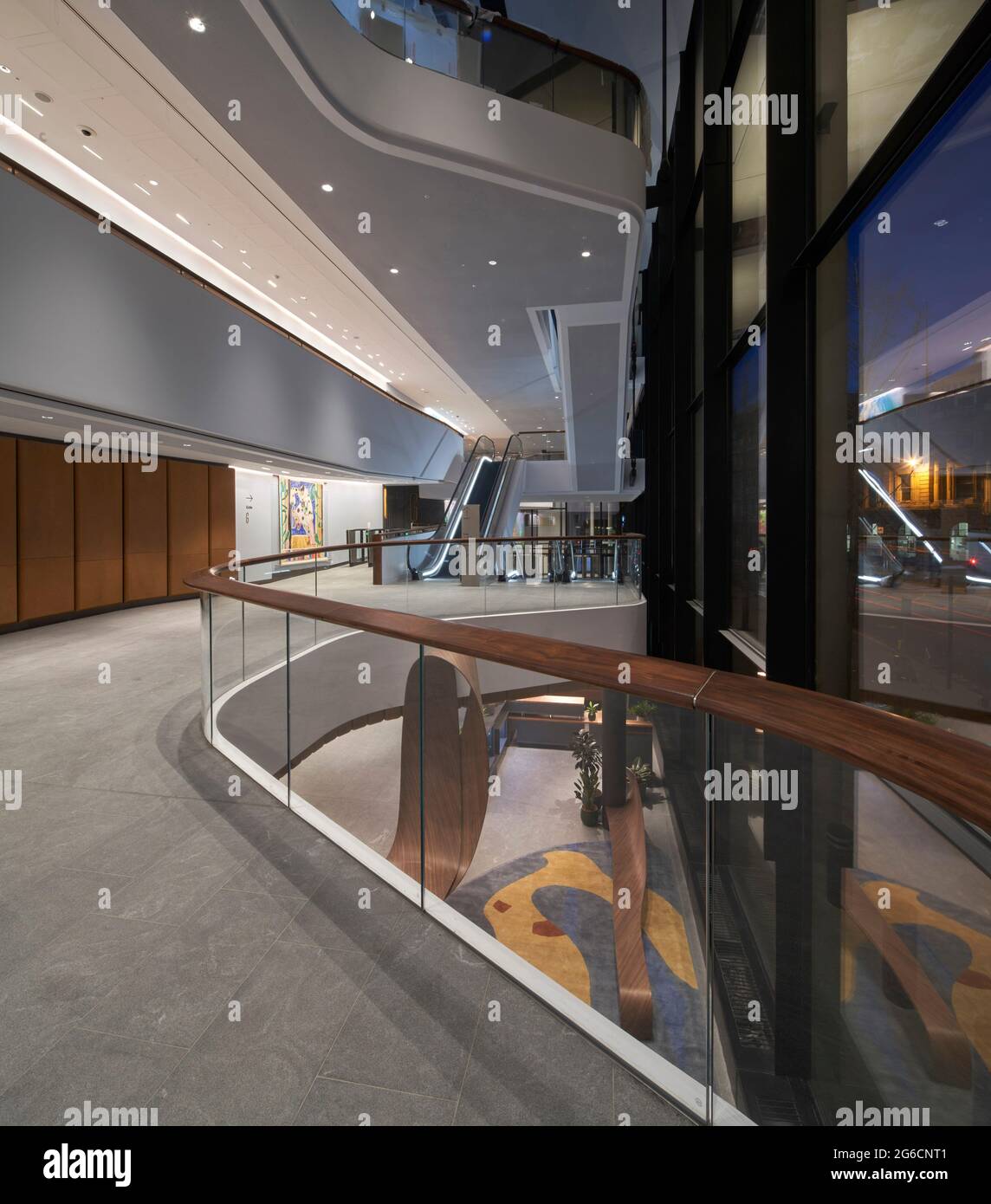 Reception area on ground floor. 22 Bishopsgate, LONDON, United Kingdom. Architect: PLP Architecture, 2020. Stock Photo
