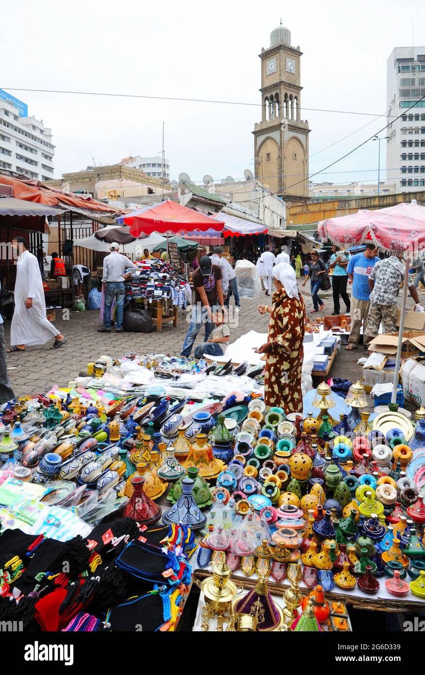 Street Market, Casablanca, Morocco Stock Photo Alamy