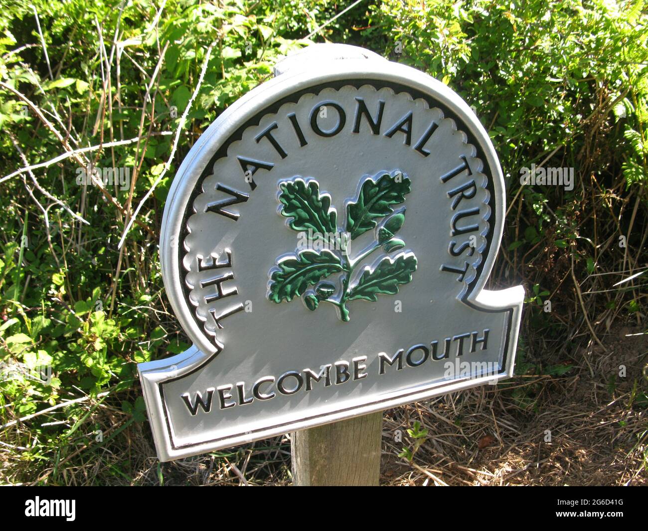 Welcombe mouth sign hi-res stock photography and images - Alamy
