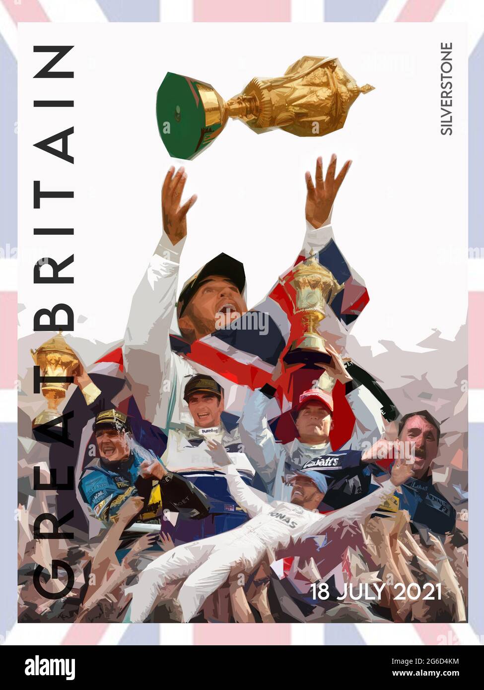 Britsig Grand Prix Race Weekend Poster Stock Photo