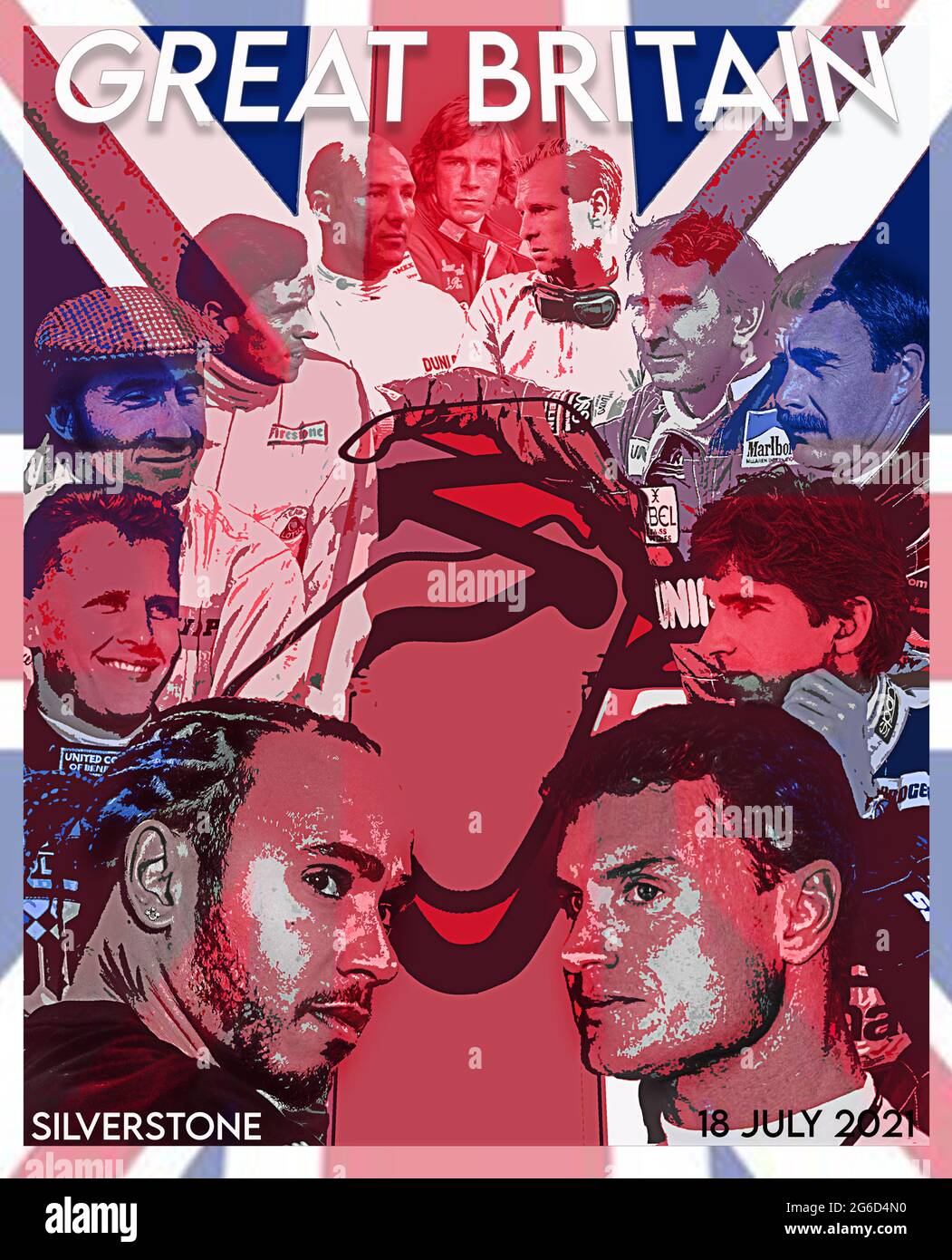 Britsig Grand Prix Race Weekend Poster Stock Photo