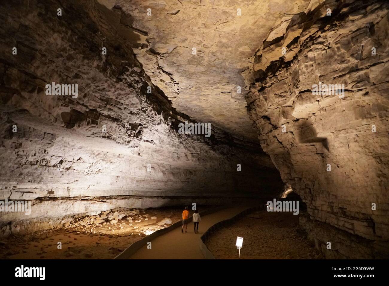 The large walking path inside of Mammoth Cave near Kentucky, U.S.A Stock Photo Alamy