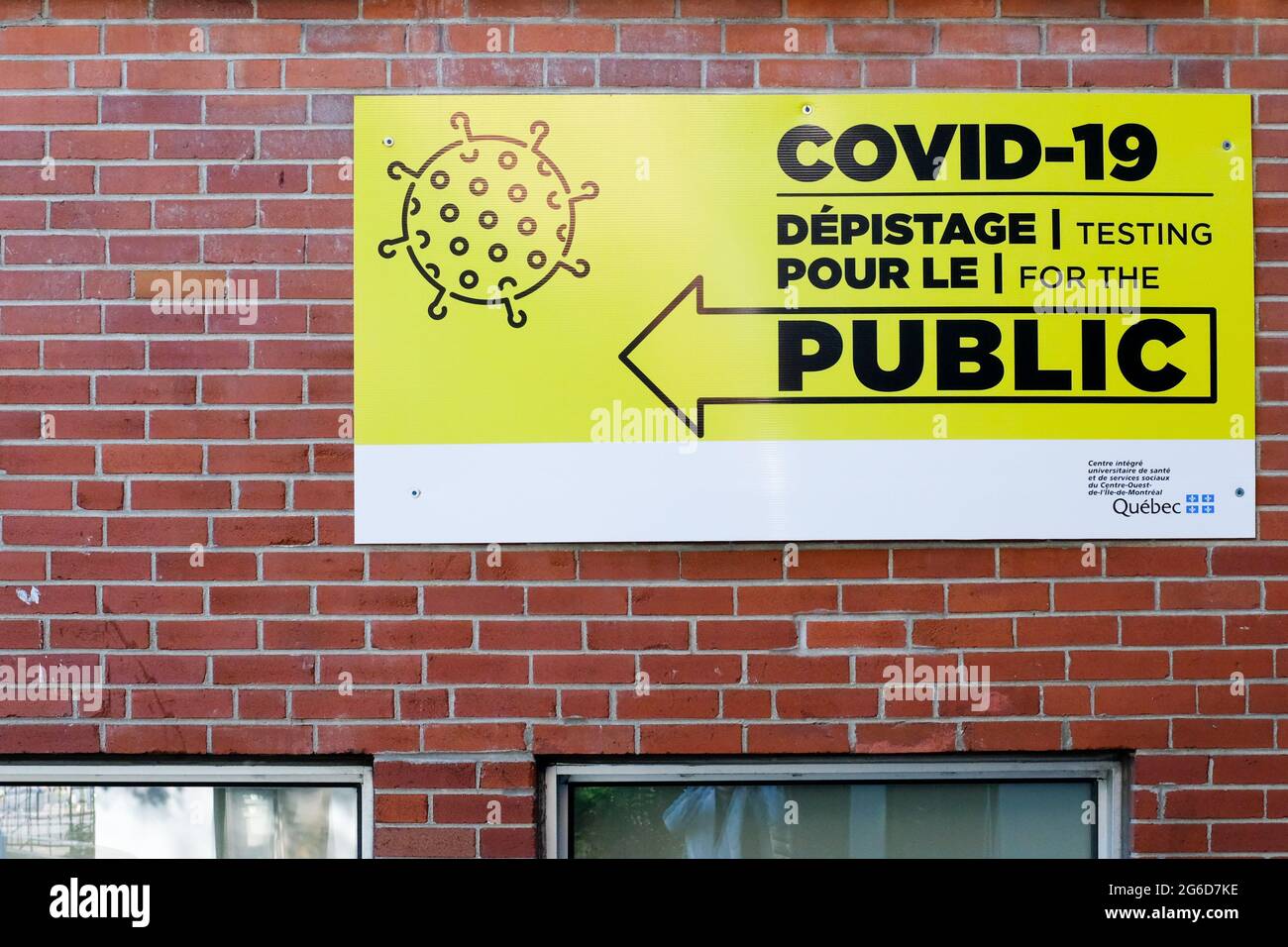 Covid19, free testing clinic for the public, Montreal, Canada Stock