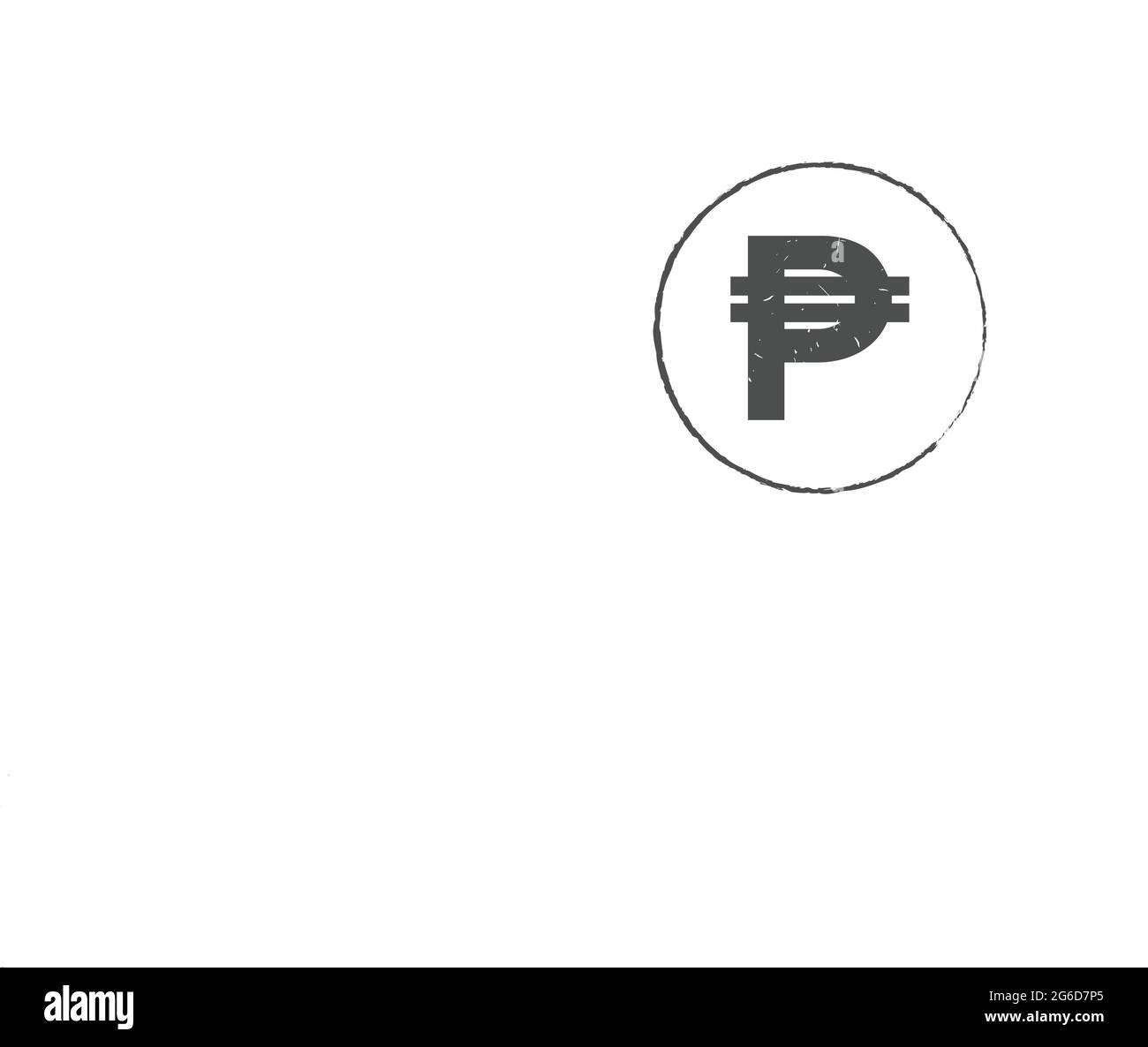 philippine peso PHP grunge stamp seal vector design. Currency mainstream symbol with grunge stamp seal style design Stock Vector