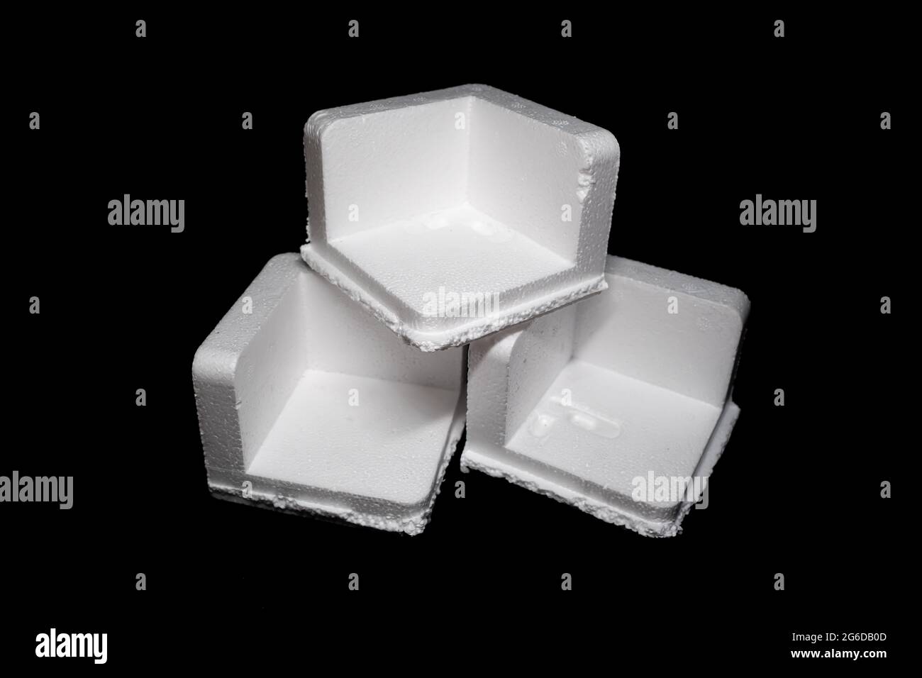 Expanded Polystyrene foam is a product of styrene monomer Stock Photo
