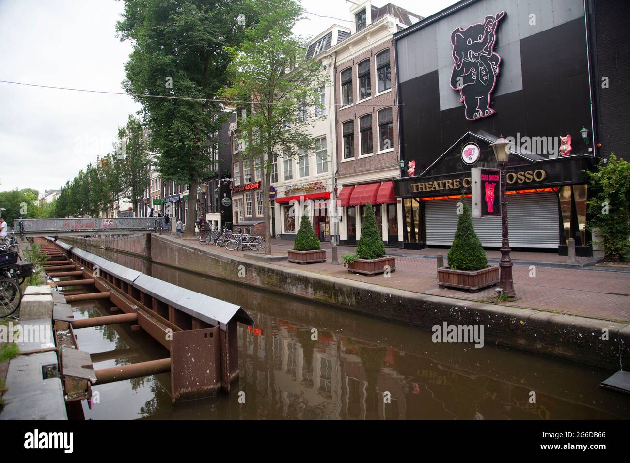 Amsterdam city with its water canals Stock Photo