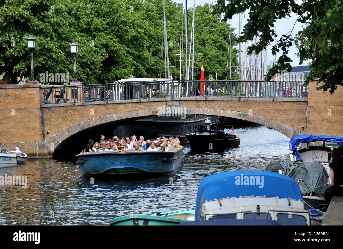 Copenhagen, Denmark. 05 July 2021, Boat crusing tourism in Christianshavn o  Amager in danish capital. (Photo..Francis Joseph Dean/Dean Pictures Stock  Photo - Alamy