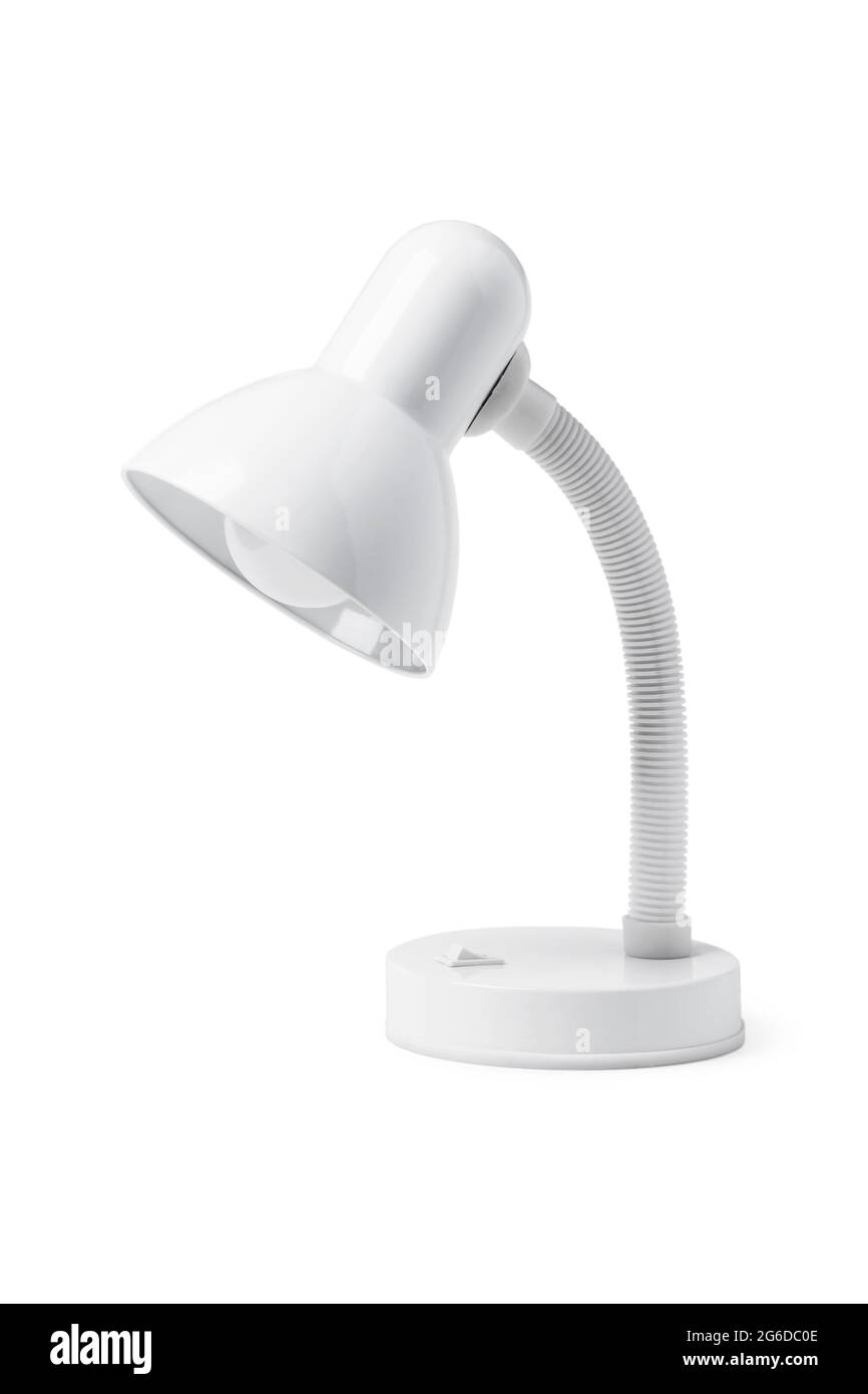 White table lamp isolated on white background Stock Photo