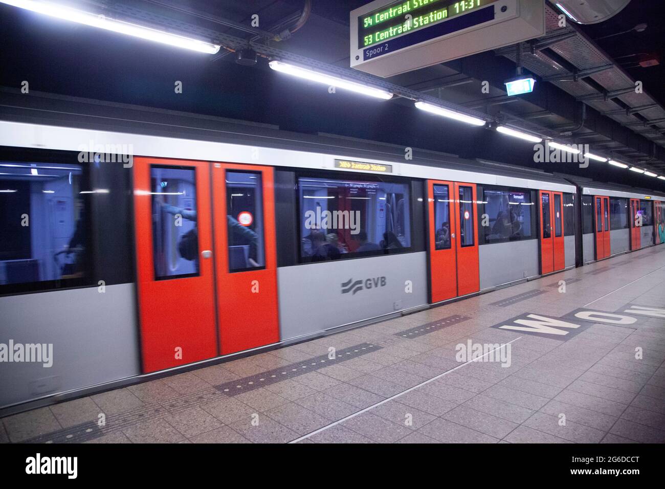 Amsterdam metro station in Holland Stock Photo - Alamy