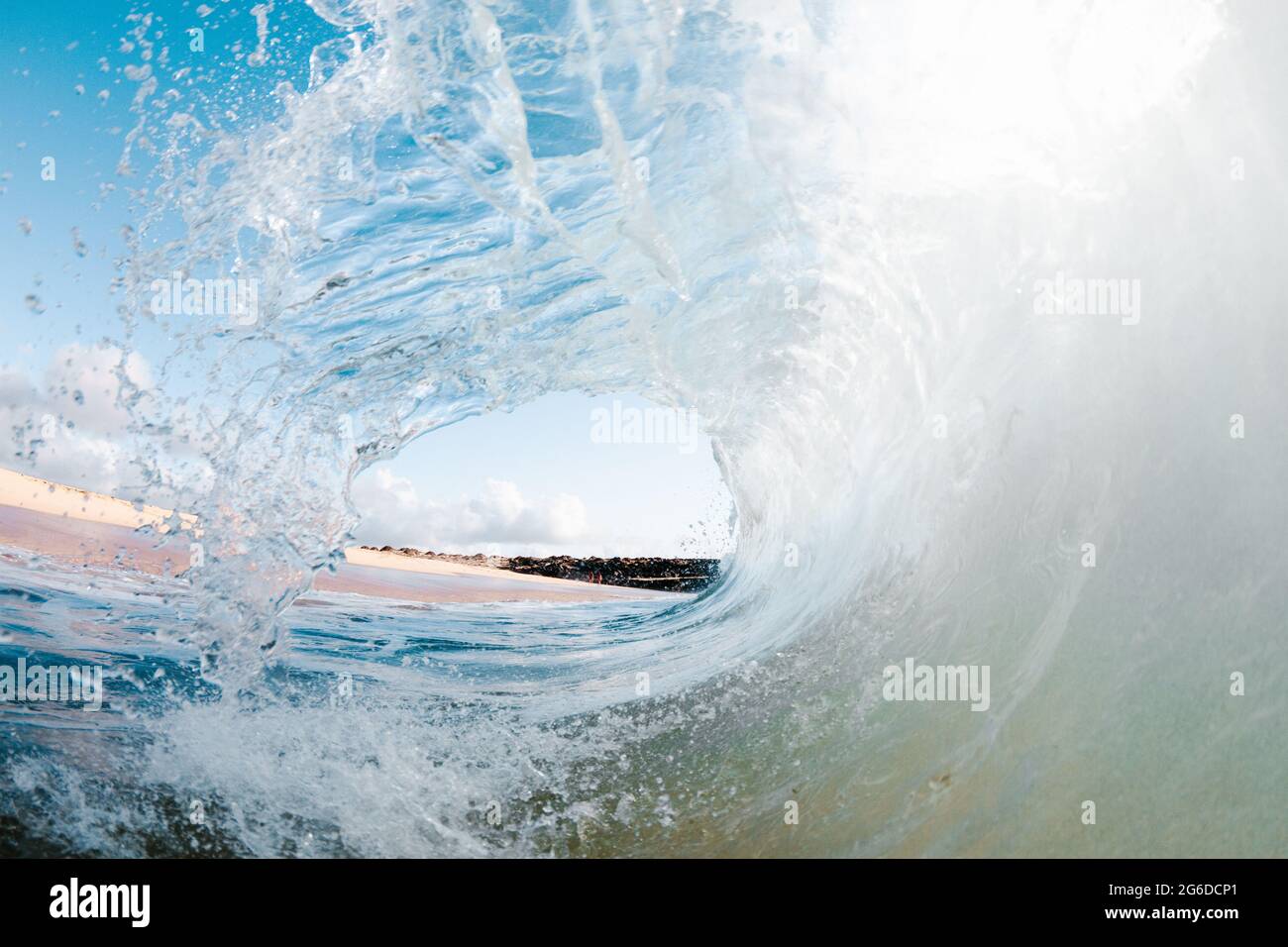 Powerful foamy sea waves rolling and splashing over water surface ...