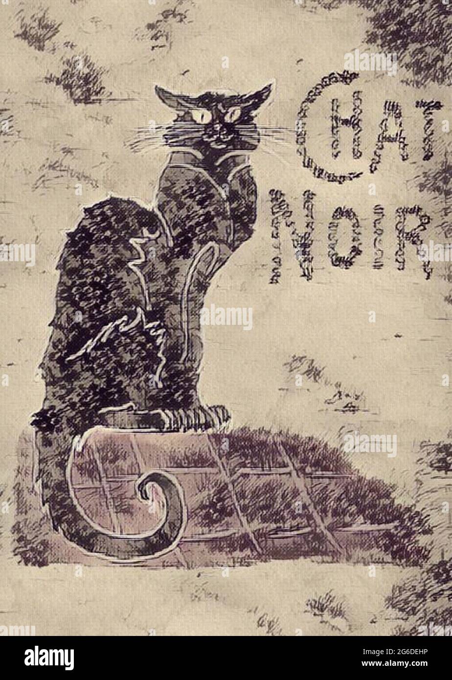le chat noir artwork Stock Photo - Alamy