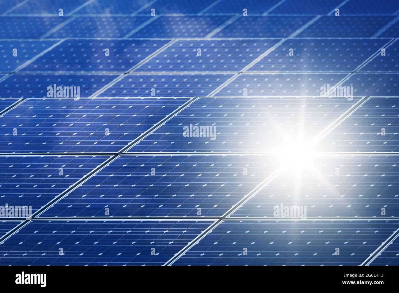 Power plant using renewable solar energy and Sun Stock Photo - Alamy