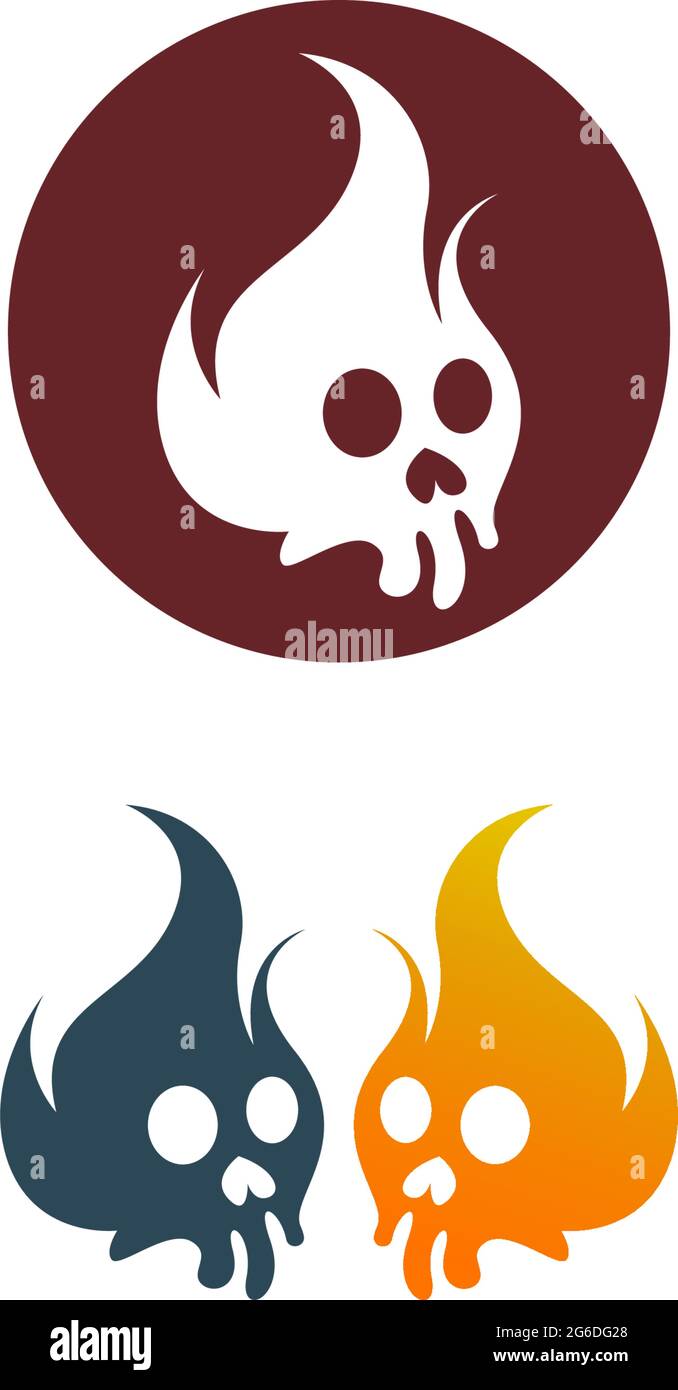 Skull logo icon design vector template illustration Stock Vector Image ...