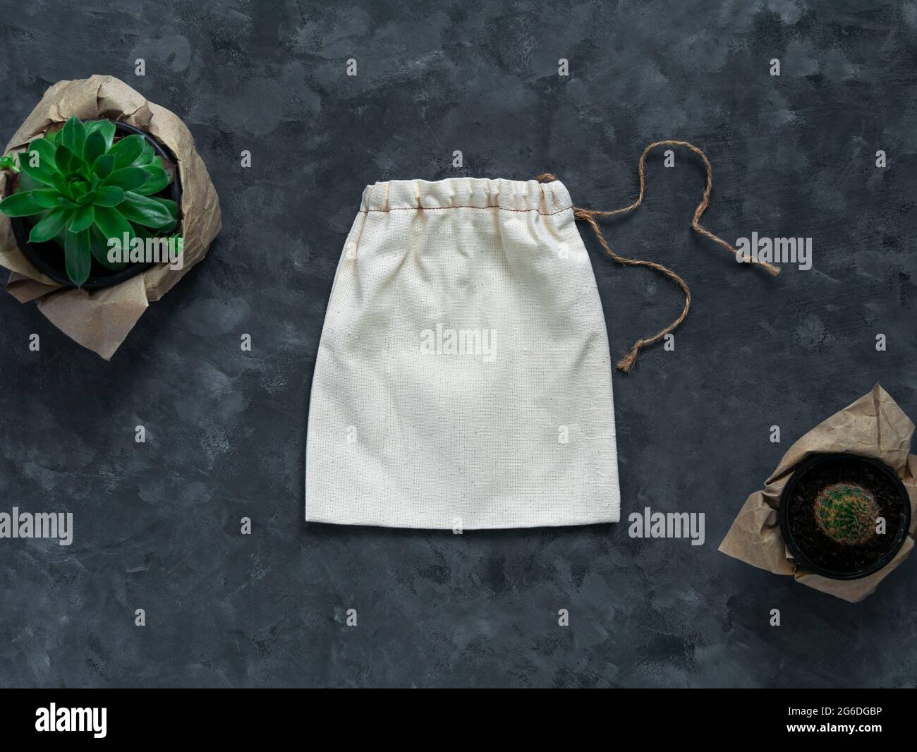 Reusable Cotton Eco Bag Mockup Plastic Free Shopping Canvas Natural Fabric Hand Made Package Template Zero Waste Concept Low Waste Lifestyle Vegan Ec Stock Photo Alamy