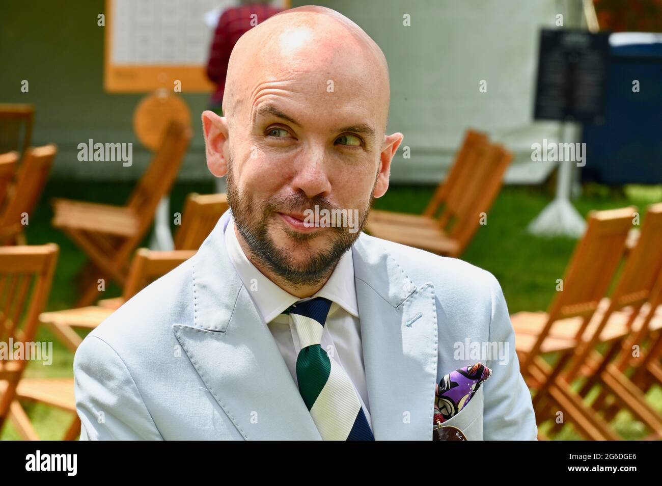 East Molesey, Surrey, UK. 05th July, 2021.Tom Allen, Press Preview, The show returns returns after being cancelled last year due to coronavirus lockdowns. RHS Hampton Court Palace Garden Festival, Hampton Court, Surrey Credit: michael melia/Alamy Live News Stock Photo