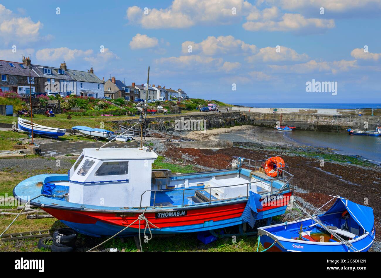 The Harbour at Craster, Northumberland, England, UK Stock Photo