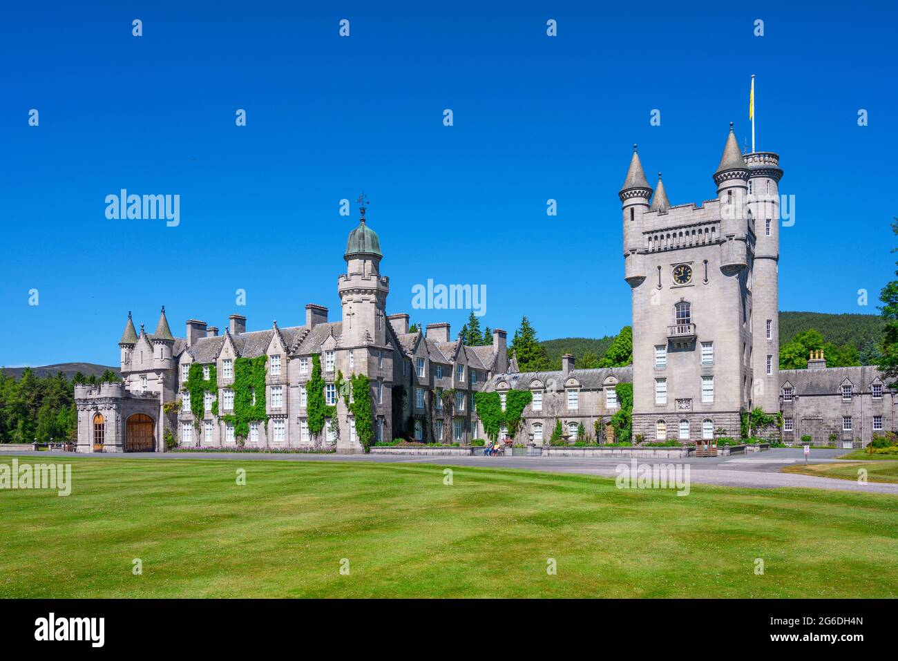 Balmoral Castle, nr Crathie, Royal Deeside, Aberdeenshire, Scotland, UK Stock Photo