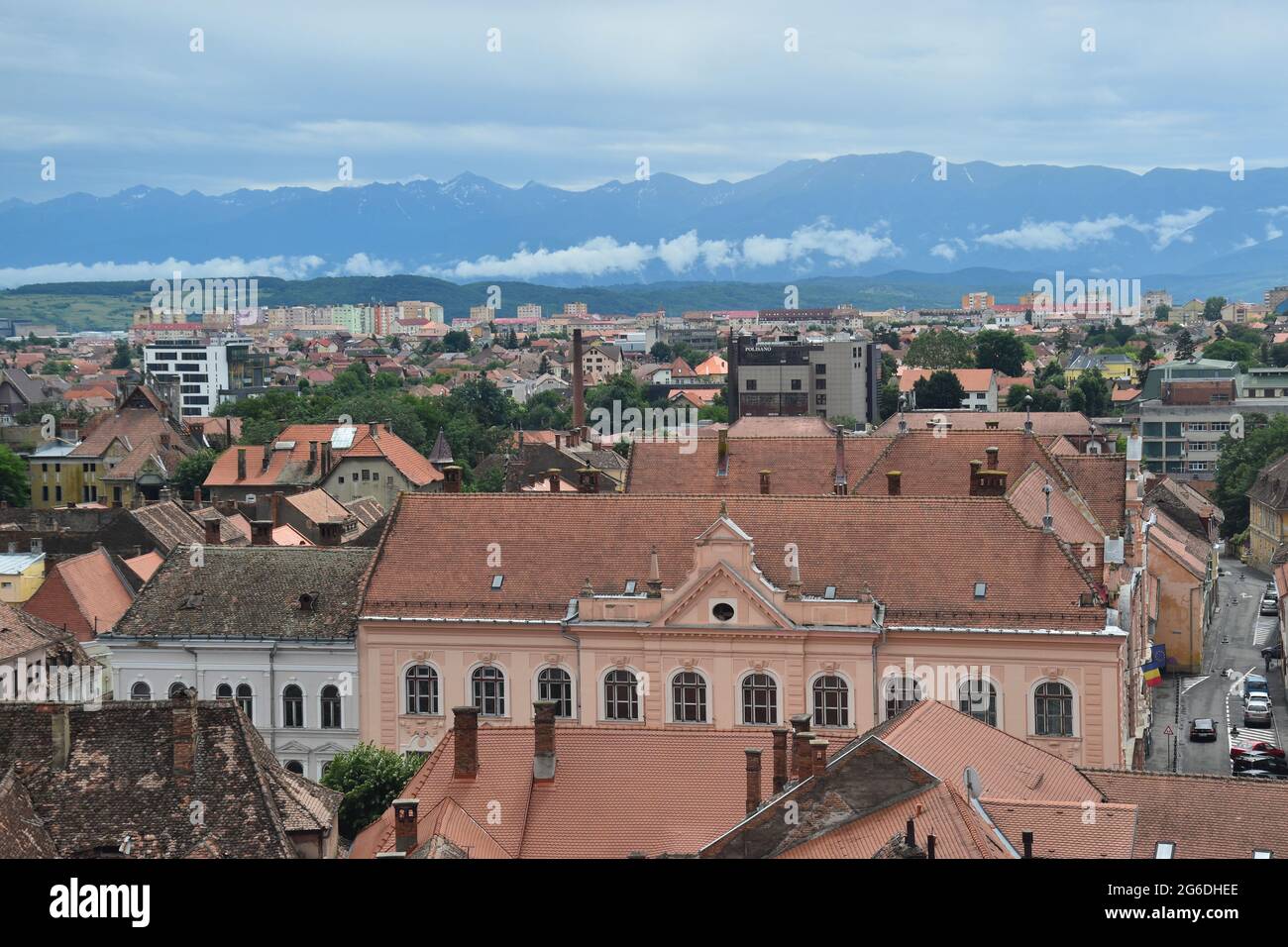 Sibiu (Hermannstadt), Rumänien, Siebenbürgen. Die Altstadt Stock Photo -  Alamy