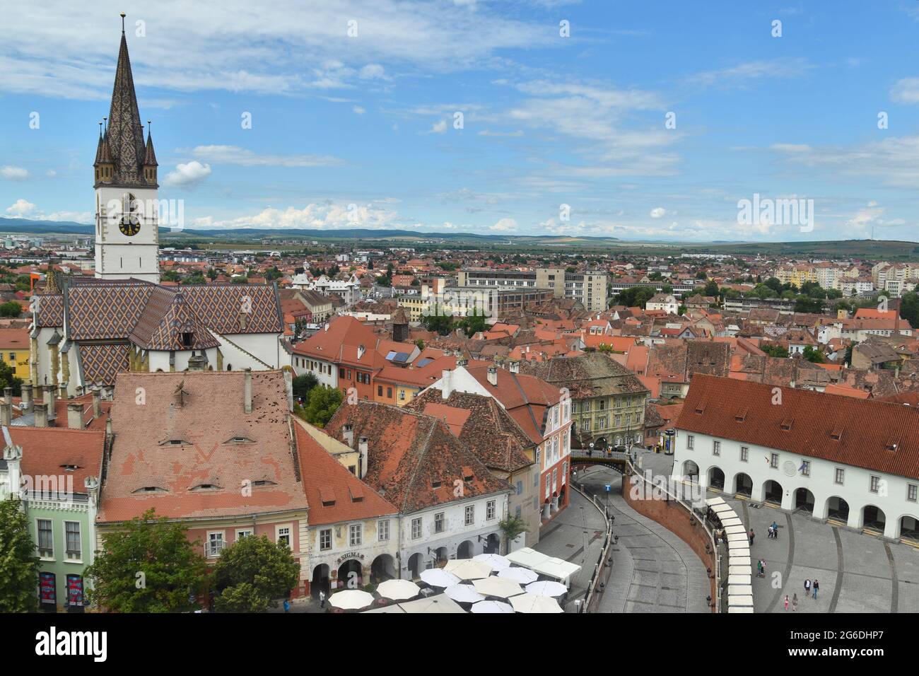 Sibiu Hermannstadt Romania Stock Photo - Download Image Now - Above, Aerial  View, Architecture - iStock