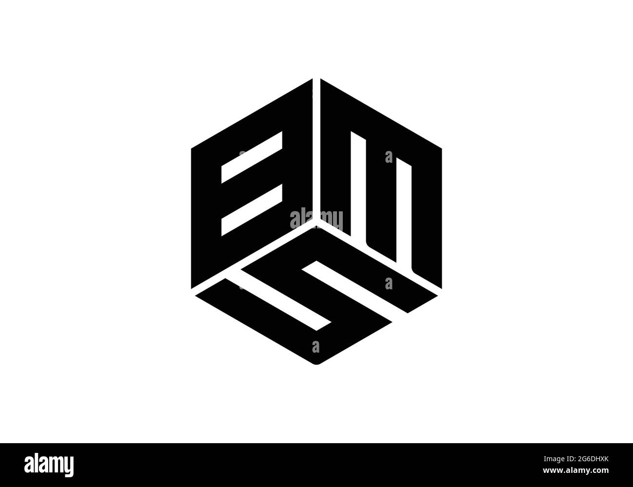 Initial Monogram Letter BMS Logo Design Vector Template B M S Letter Logo Design Stock Vector