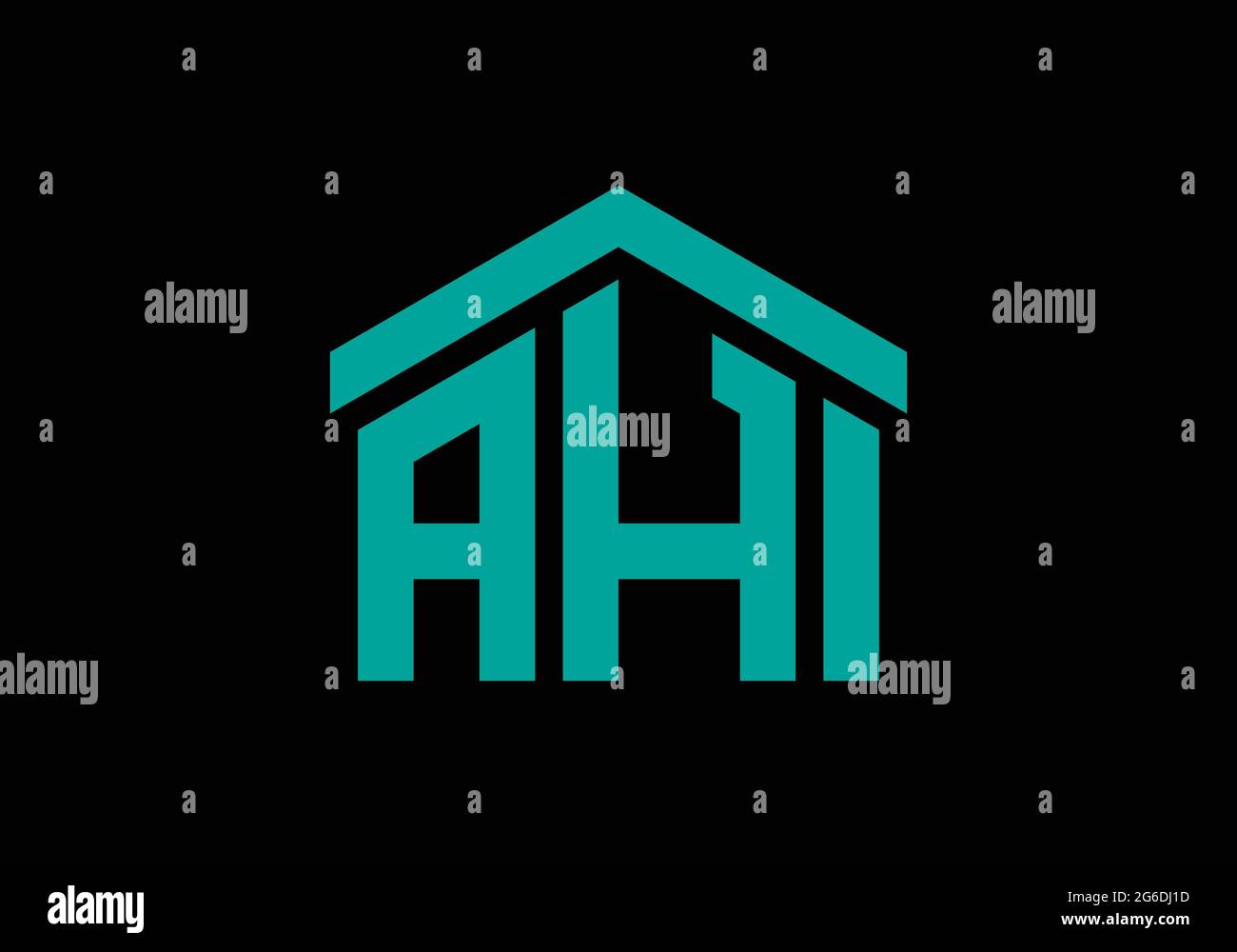 AHI Letter Logo for Real Estate Business Initial Monogram Letter AHI Logo Design Vector Template A H I Letter Logo Design Stock Vector
