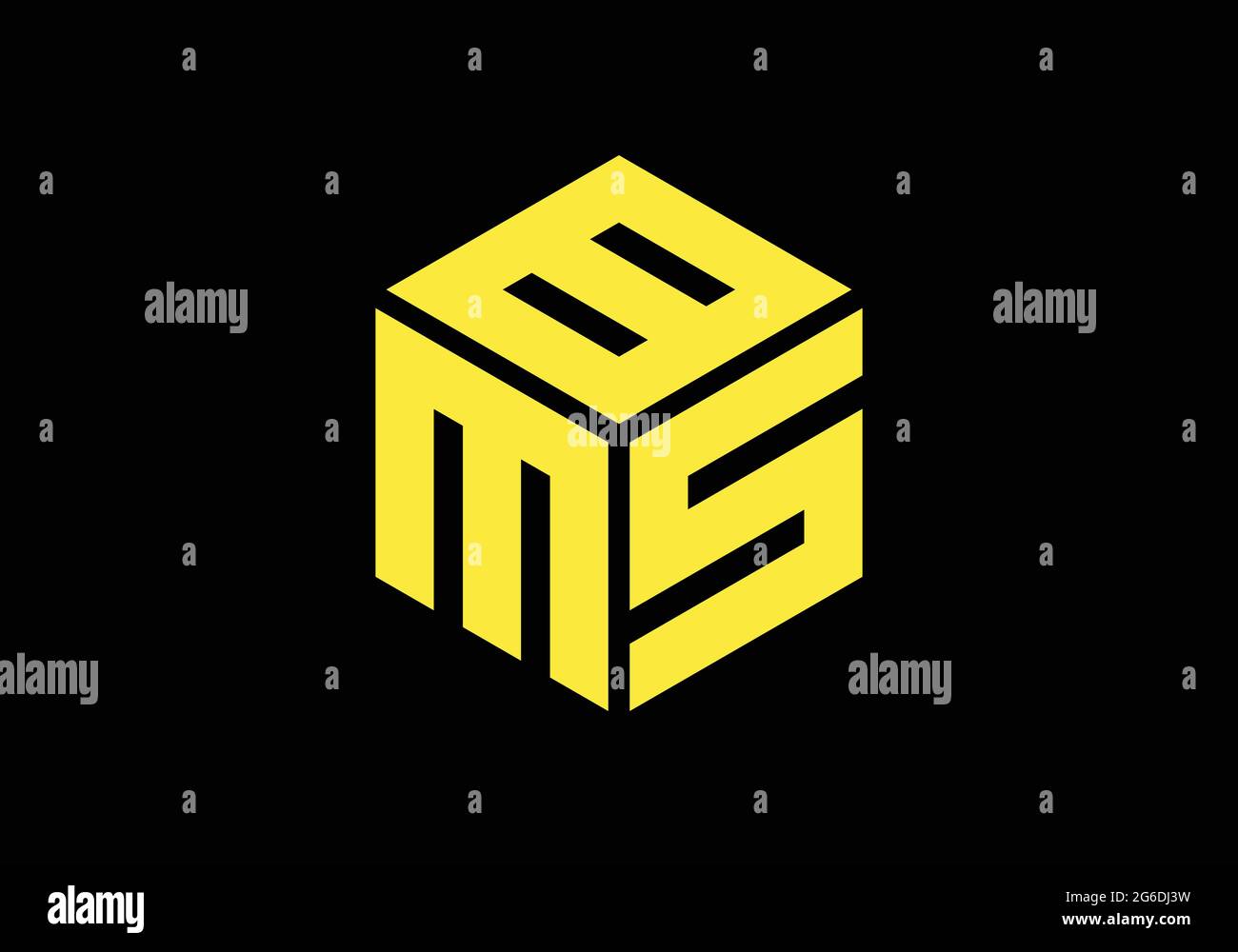 Initial Monogram Letter BMS Logo Design Vector Template B M S Letter Logo Design Stock Vector