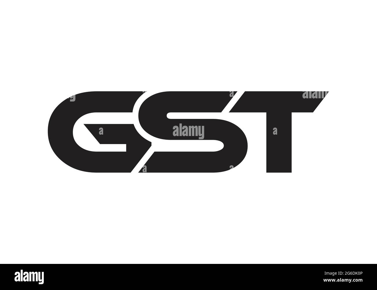 Initial Monogram Letter GST Logo Design Vector Template G S T Letter Logo Design Stock Vector