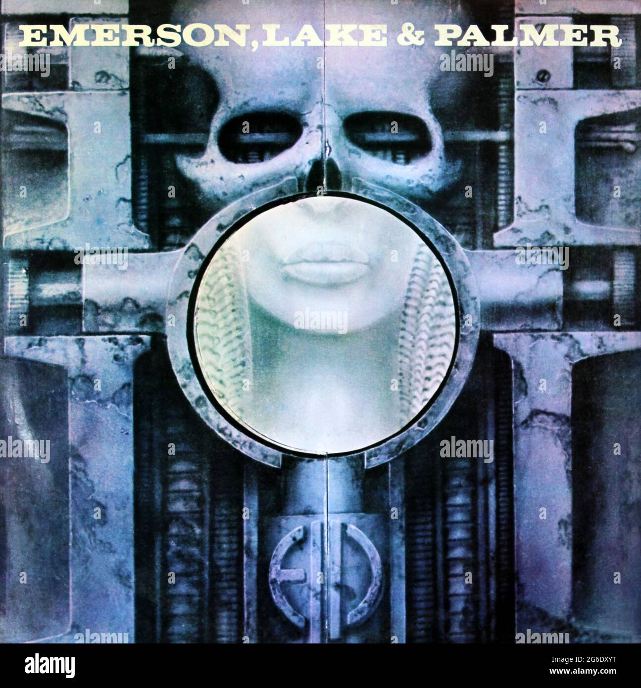 Emerson, Lake & Palmer: 1973. LP front cover: Brain Salad Surgery Stock Photo