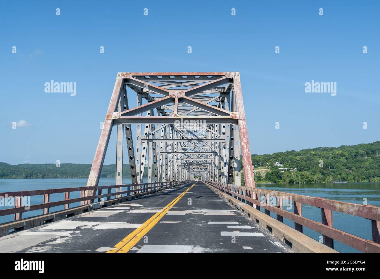 Kimberling truss bridge crossing Table Rock Lake in Missouri Stock ...