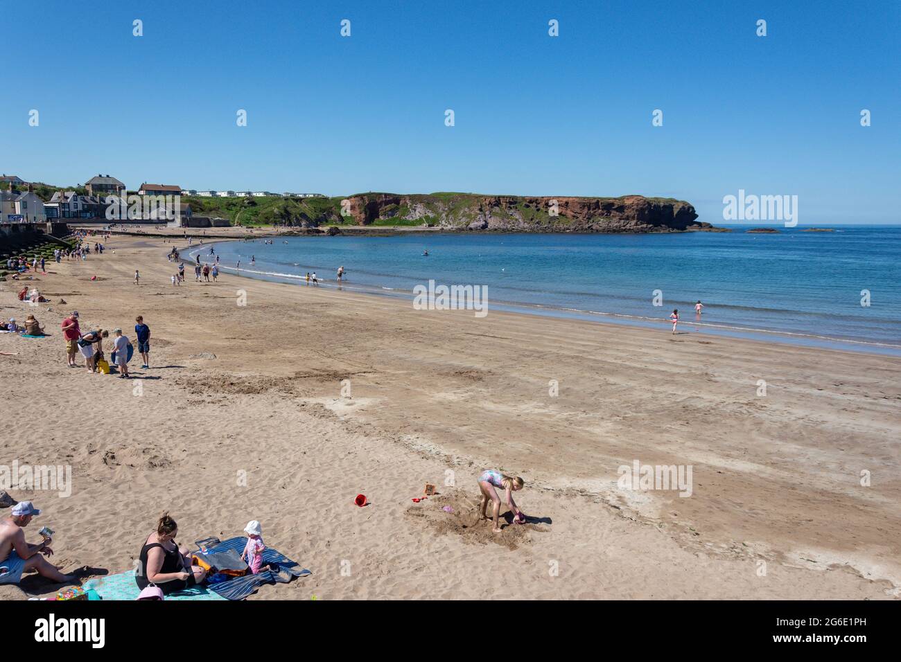 Beach promenade, Eyemouth, Scottish Borders, Scotland, United Kingdom