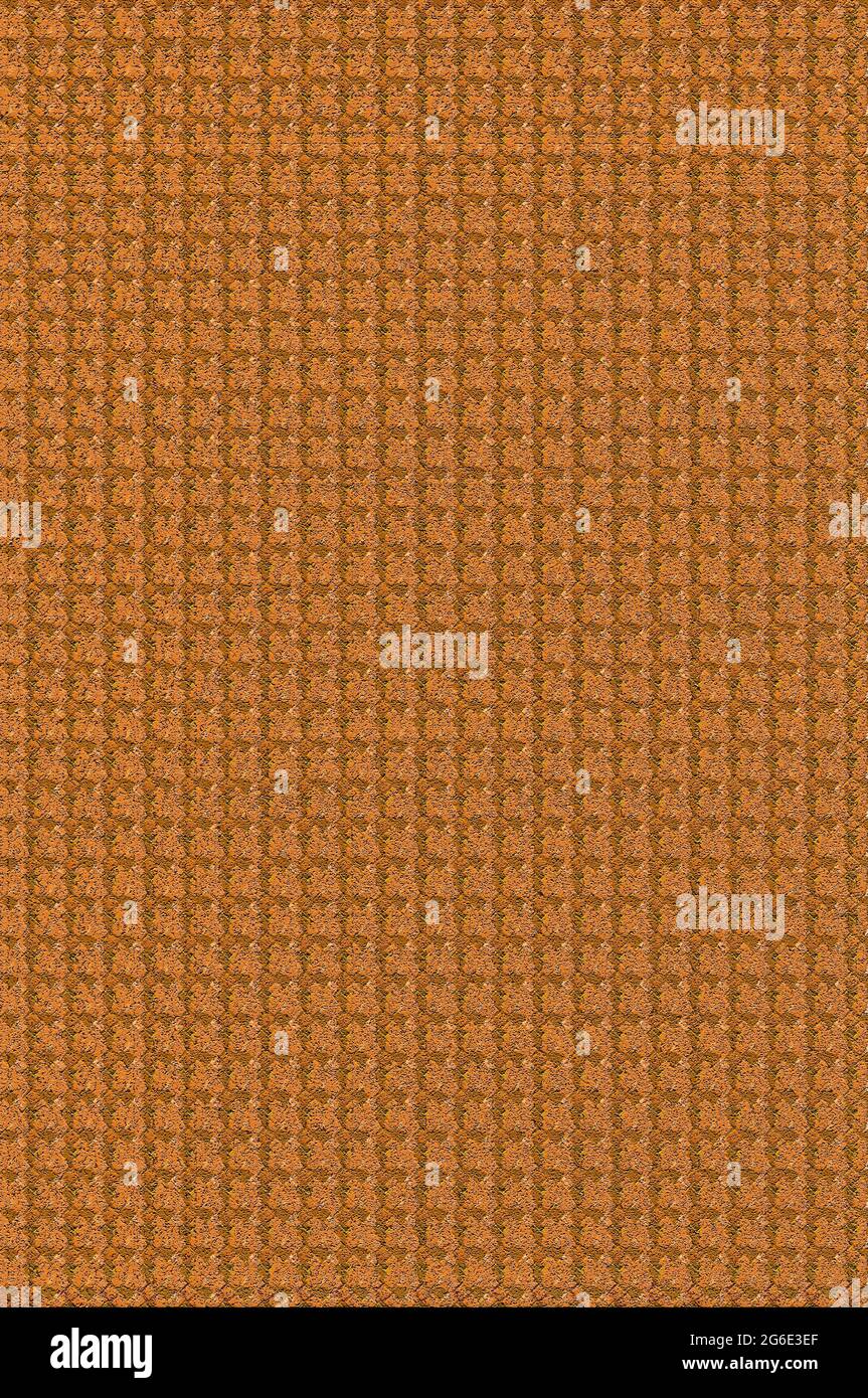 Shades of orange form checkered pattern in this retro linoleum pattern.  Texture forms cracks and squares of this portrait style image Stock Photo -  Alamy