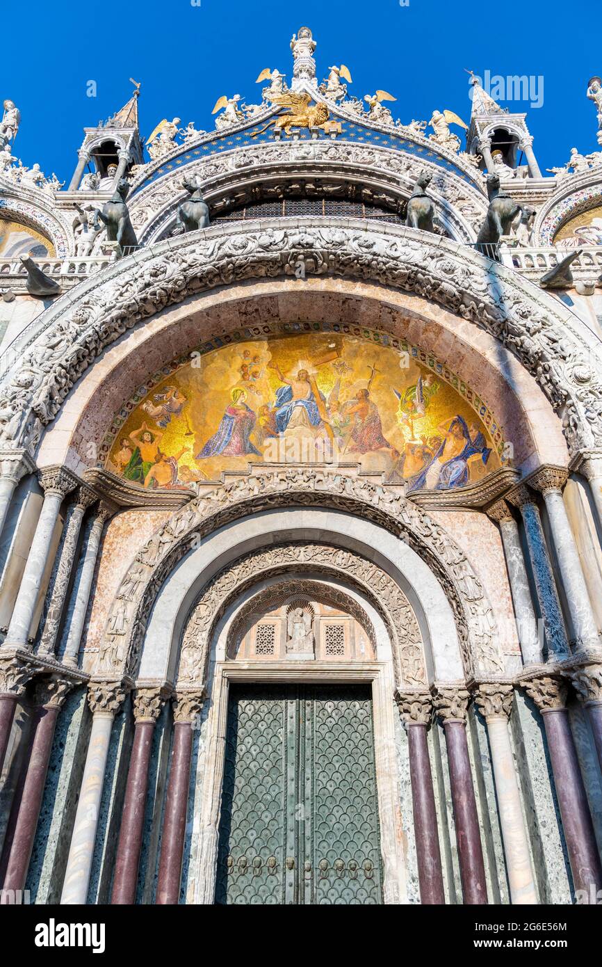 Entrance To St. Mark's Basilica, Basilica Di San Marco, Cathedral With ...