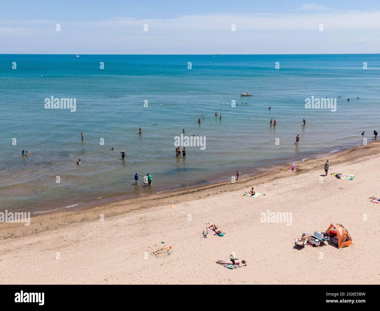 Aerial view of Loyola Beach in Rogers Park Stock Photo Alamy