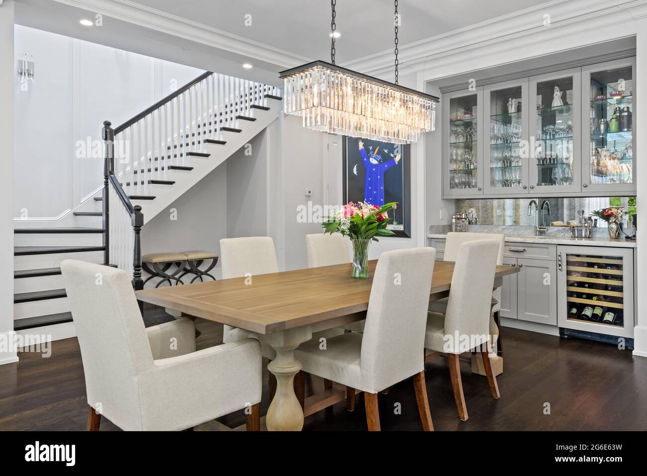 Residential Interior - Dining Room Stock Photo