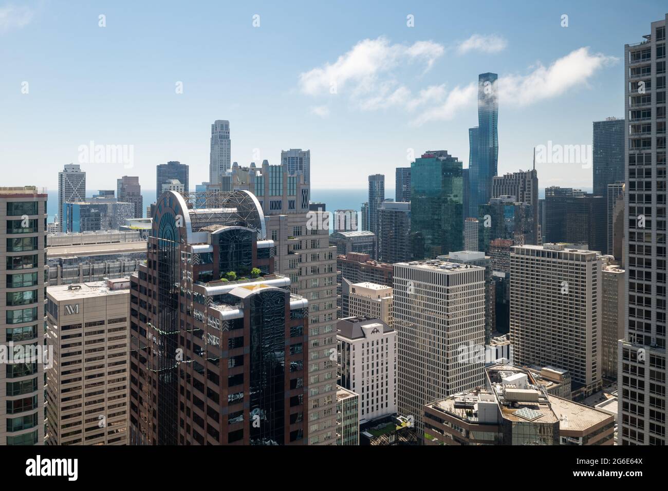 Aerial view of buildings in the Streeterville neighborhood Stock Photo