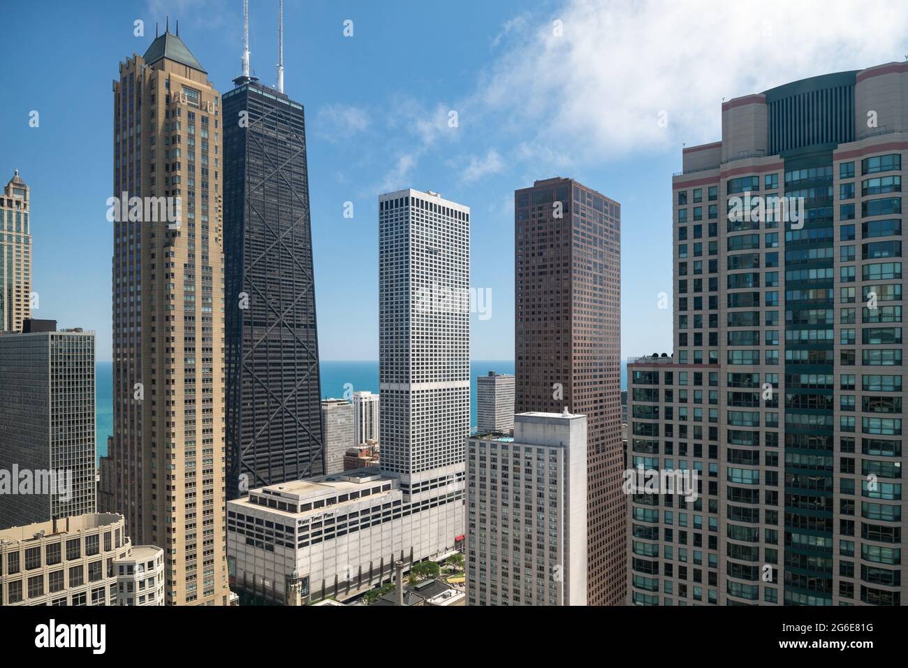 Aerial view of buildings in the Streeterville neighborhood Stock Photo