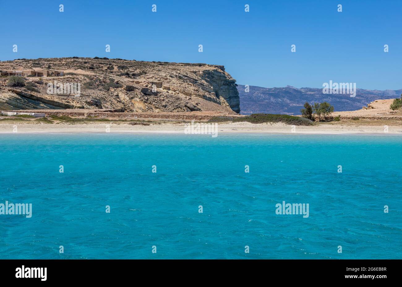 Beautiful Mediterranean Sea Shore Greece Summer Stock Photo 1181580451