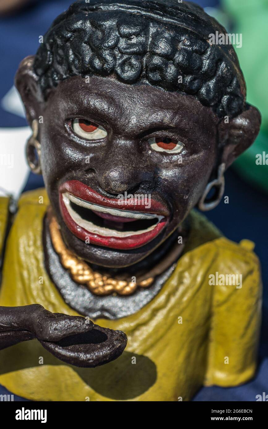 Cast iron reproductions of Africanamerican figurines Stock Photo Alamy