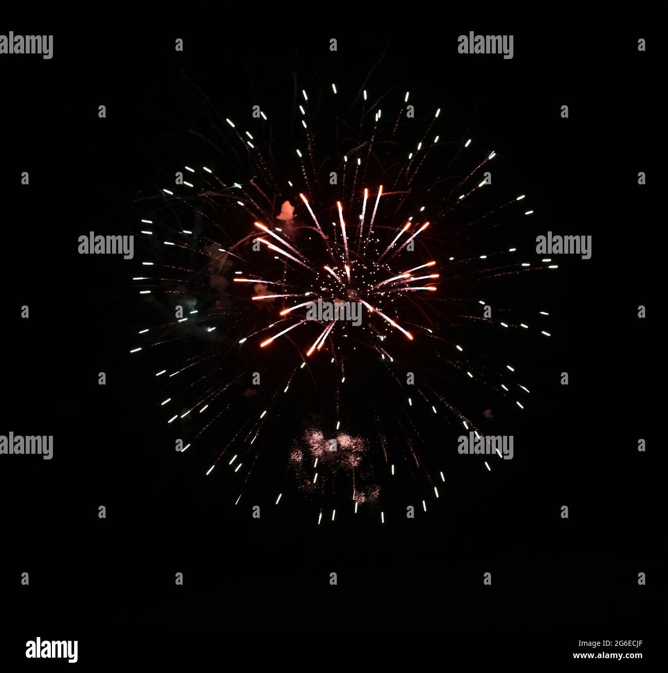 Fourth of July fireworks display at Emporia State University Welch