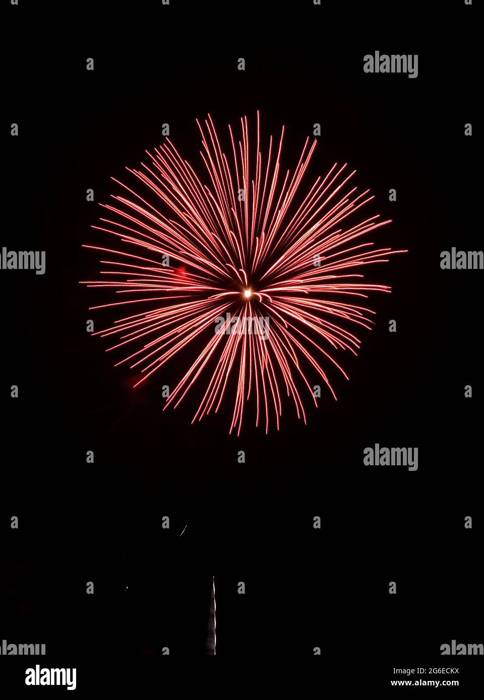 Fourth of July fireworks display at Emporia State University Welch