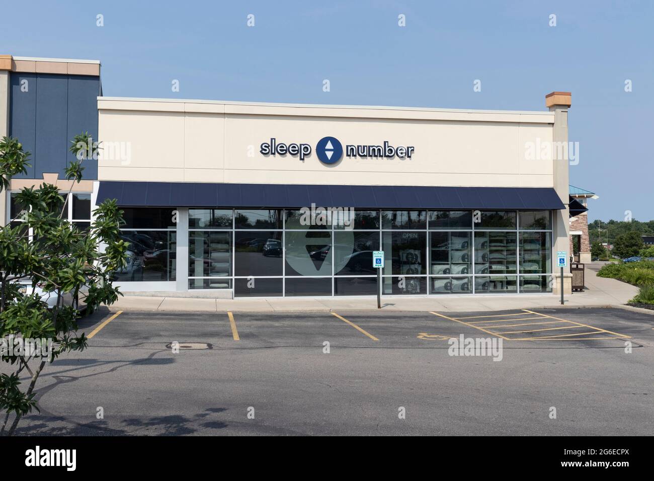 Cincinnati Circa July 2021 Sleep Number retail showroom. Sleep