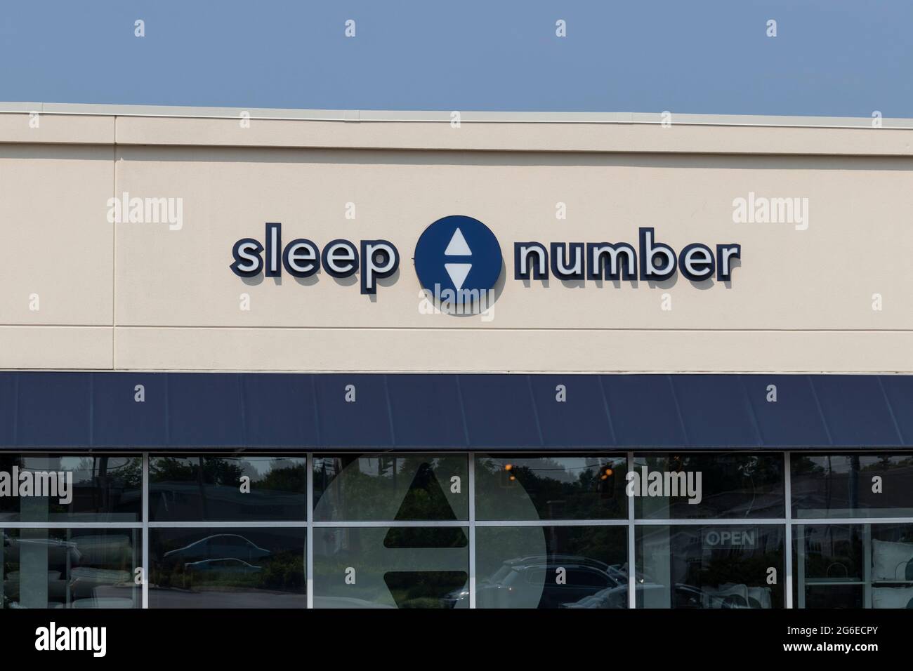 Cincinnati Circa July 2021 Sleep Number retail showroom. Sleep