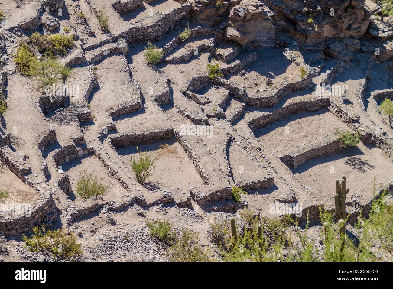 Ruins of ancient pre-inca town Quilmes, Argentina Stock Photo