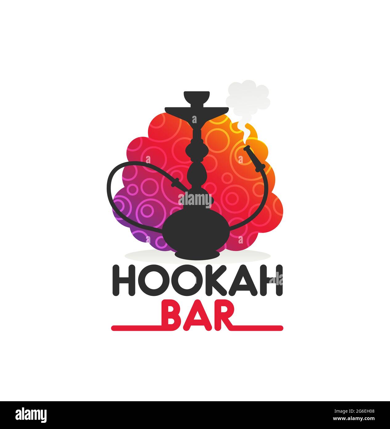 Hookah bar vector icon with shisha or nargila black silhouette