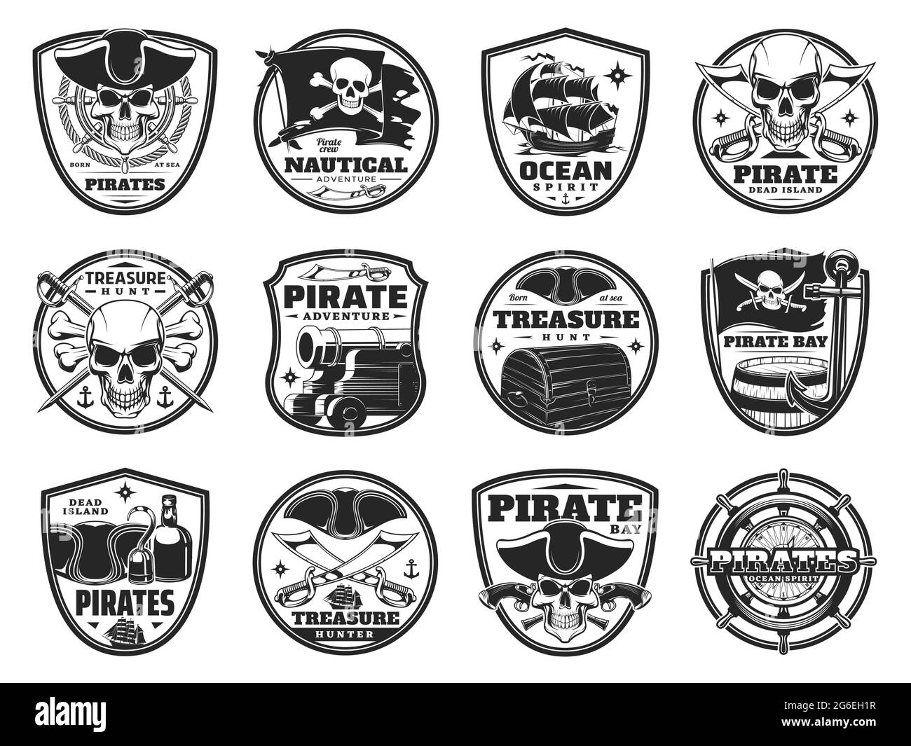 The pirate bay logo Black and White Stock Photos & Images - Alamy