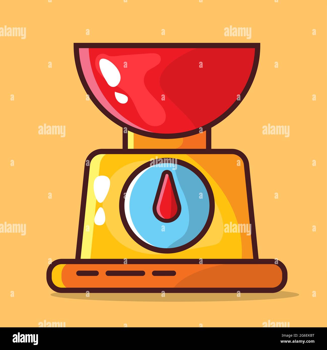 analog food scale vector illustration in flat style Stock Vector